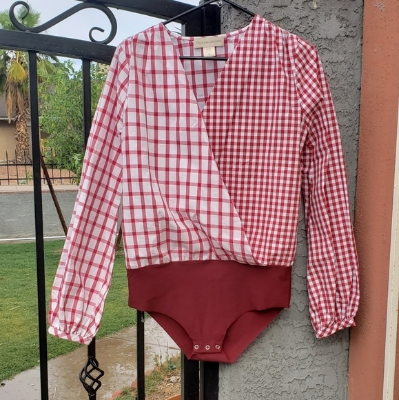 Anthropologie Plaid Bodysuit , by Child Of The - Picture 2 of 3